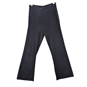 Vintage JKLA California Women Bootcut Velour Pull On Pants Black Goth USA Size M